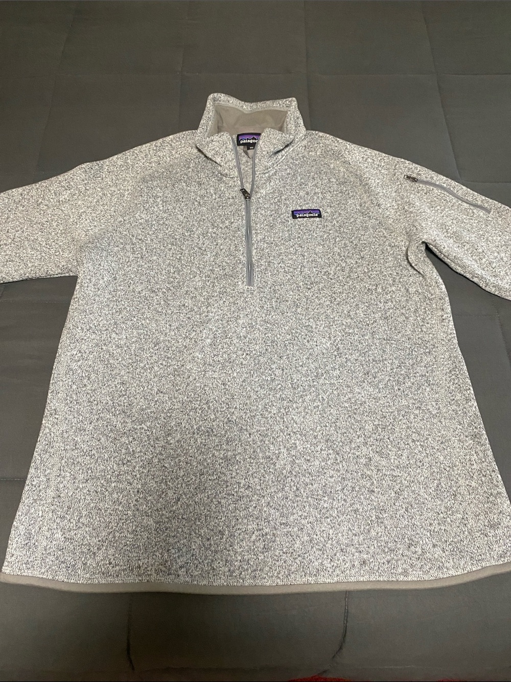 Patagonia Men’s Heather Gray Half-Zip Better Sweater Pullover XXL slim fit